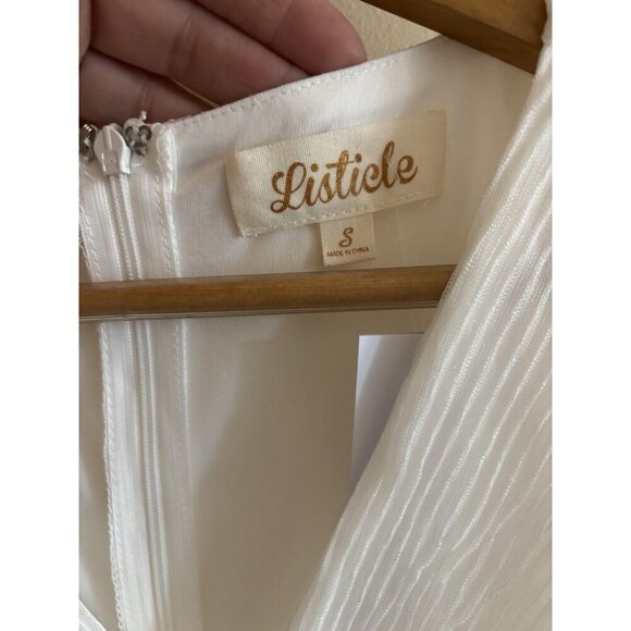 Baltic Born Devlyn Pleated Ivory Dress Maxi Women's Size Small NEW Wedding - Picture 4 of 16